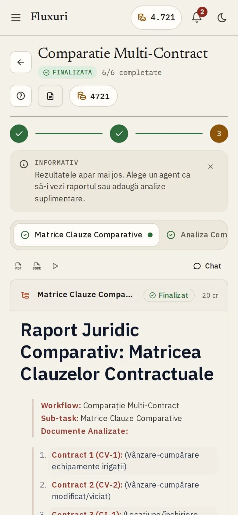 Fluxuri de analiză pe telefon: raportul comparativ al unei sesiuni finalizate